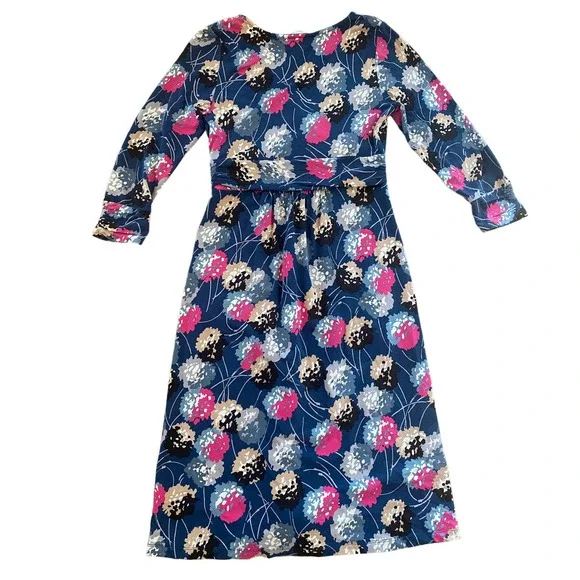 Boden Fireworks Twist Front Jersey Navy Blue Pink Floral Dress - Picture 6 of 6